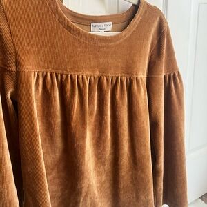Madewell Terracotta Corduroy Top